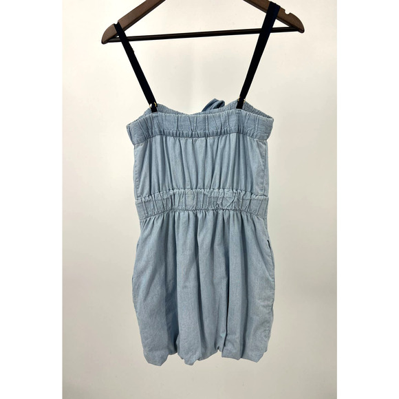 J. Crew Denim Mini Dress Blue Women's Size XS 100% Cotton - Picture 2 of 6